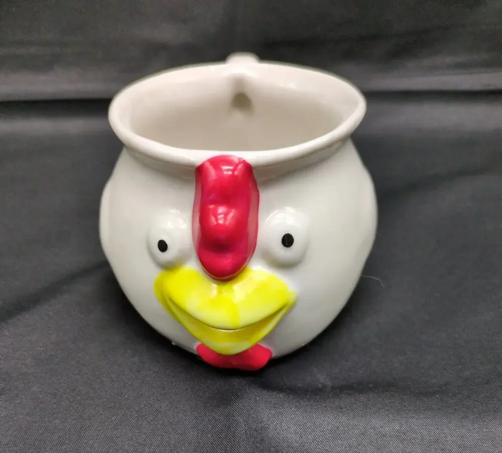 Chicken Egg Separator Ceramic Hen Yolk White Kitchen Tool Cute Vintage Decor Art